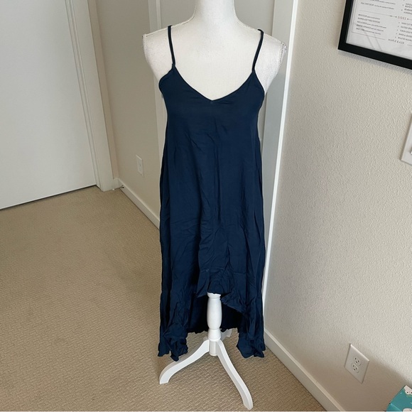 BOHO ME Collection Navy Blue High Low Dress, S - Picture 2 of 11